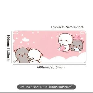 Large Cute Mouse Pad, Thick Gaming Desk Mat